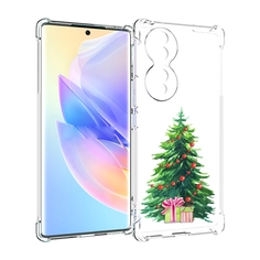 Чехол MyPads Елка новогодняя с подарками акварель для Honor 70