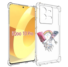 Чехол MyPads абстракция руки в татуировках для Vivo iQOO 10 Pro
