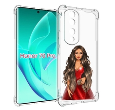 Чехол MyPads девушка-в-вечернем-платье женский для Honor 70 Pro / 70 Pro Plus