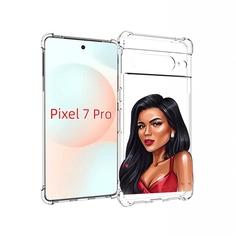 Чехол Mypads Брюнетка-В-Красном-Платье Для Google Pixel 7 Pro