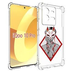 Чехол MyPads девушка в маске япония для Vivo iQOO 10 Pro
