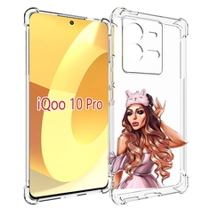 Чехол MyPads девушка-с-маской-для-сна женский для Vivo iQOO 10 Pro