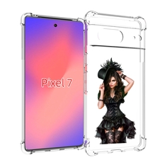 Чехол Mypads Стройная-Девушка-В-Черном-Платье Для Google Pixel 7