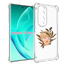 Чехол MyPads лицо-с-патчами для Honor 70 Pro / 70 Pro Plus