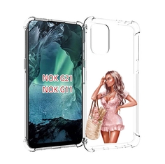 Чехол Mypads Девушка-В-Мини-Платье Женский Для Nokia G11/G21