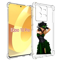 Чехол MyPads девушка-в-модном-длинном-платье женский для Vivo iQOO 10 Pro