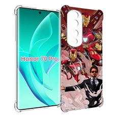 Чехол MyPads Тони-Старк-и-костюмы для Honor 70 Pro / 70 Pro Plus