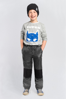 Брюки детские Boom 80035_BOB, серый, 86