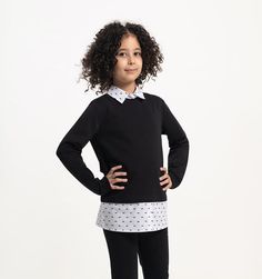 Джемпер детский Cherubino CWJG 63207-22, черный, 128