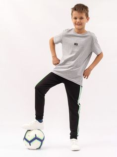 Брюки детские Cherubino CWJB 70233-22, черный, 164