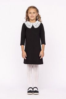 Платье детское Cherubino CWJG 63211-22, черный, 152