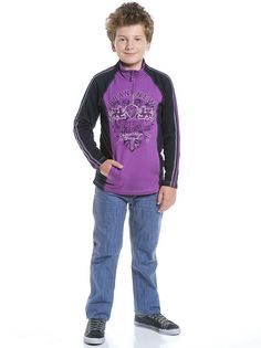 Джемпер детский Cherubino 6444 CWJ, лиловый, 140