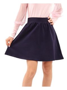 Юбка детская Cherubino CWJG 70244-41, темно-синий, 122