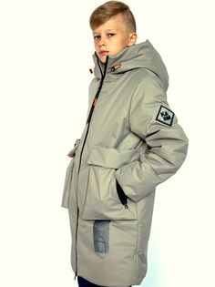 Пальто детское Аврора 854-М, серый, 158 Aurora