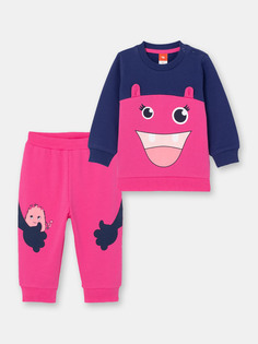 Комплект одежды Cherubino CSNG 90119-41-302, малиновый, 74