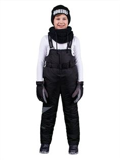 Полукомбинезон детский Boom 64370_BOB, черный, 86