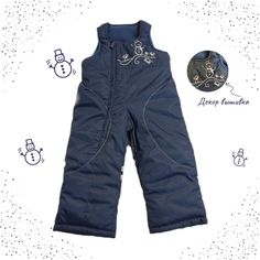 Полукомбинезон детский Boom 62024-BOU, синий, 80