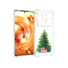 Чехол Mypads Елка Новогодняя С Подарками Акварель Для Vivo X80