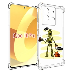 Чехол MyPads прикольный робот для Vivo iQOO 10 Pro