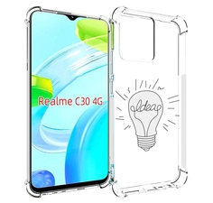 Чехол MyPads лампочка-с-идеей для Realme C30 4G / Narzo 50i Prime