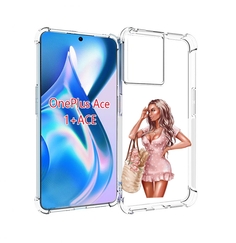 Чехол MyPads Девушка-в-мини-платье женский для OnePlus Ace