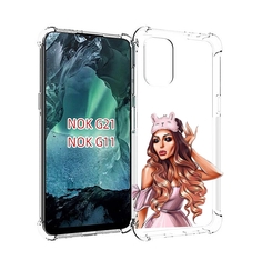 Чехол Mypads Девушка-С-Маской-Для-Сна Женский Для Nokia G11/G21