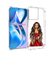 Чехол MyPads девушка-в-вечернем-платье женский для OnePlus Ace