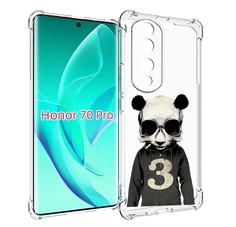 Чехол MyPads Панда-в-костюме для Honor 70 Pro / 70 Pro Plus