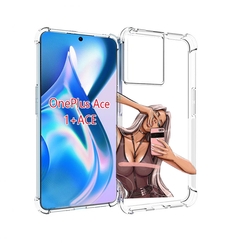 Чехол MyPads девушка-в-прозрачной-одежде для OnePlus Ace