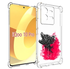 Чехол MyPads медведь в дымке для Vivo iQOO 10 Pro
