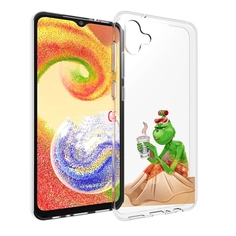 Чехол MyPads Гринч-в-платье для Samsung Galaxy A04