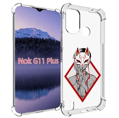 Чехол MyPads девушка в маске япония для Nokia G11 Plus