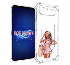 Чехол MyPads Девушка-в-мини-платье женский для Asus ROG Phone 6
