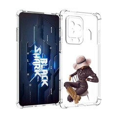 Чехол MyPads загадочная-девушка-в-костюме женский для Xiaomi Black Shark 5 Pro