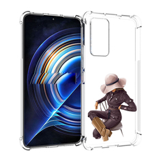 Чехол MyPads загадочная-девушка-в-костюме женский для Tecno Camon 19 Neo