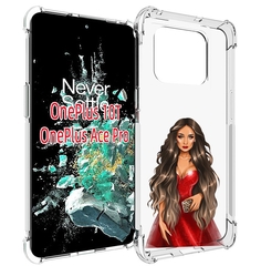 Чехол MyPads девушка-в-вечернем-платье женский для OnePlus 10T