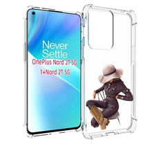 Чехол MyPads загадочная-девушка-в-костюме женский для OnePlus Nord 2T