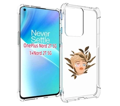 Чехол MyPads лицо-с-патчами для OnePlus Nord 2T