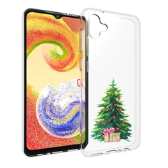 Чехол MyPads Елка новогодняя с подарками акварель для Samsung Galaxy A04