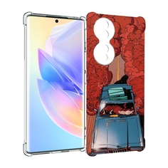Чехол MyPads машина мчится с дымком для Honor 70