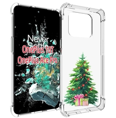 Чехол MyPads Елка новогодняя с подарками акварель для OnePlus 10T