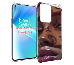 Чехол MyPads лицо девушки тень женский для OnePlus Nord 2T