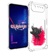 Чехол MyPads медведь в дымке для Asus ROG Phone 6 Pro