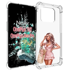 Чехол MyPads Девушка-в-мини-платье женский для OnePlus 10T