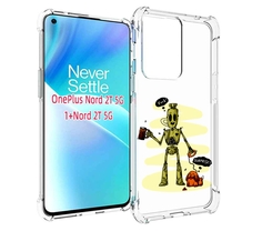 Чехол MyPads прикольный робот для OnePlus Nord 2T