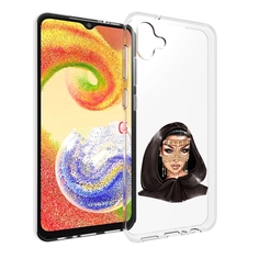 Чехол MyPads девушка-в-золотой-маске для Samsung Galaxy A04