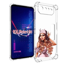 Чехол MyPads девушка-с-маской-для-сна женский для Asus ROG Phone 6 Pro