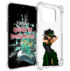Чехол MyPads девушка-в-модном-длинном-платье женский для OnePlus 10T