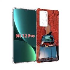 Чехол MyPads машина мчится с дымком для Xiaomi 12S Pro