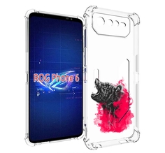Чехол MyPads медведь в дымке для Asus ROG Phone 6